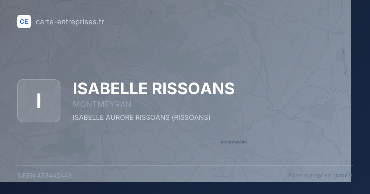 ISABELLE RISSOANS — 433442449 — fiche entreprise