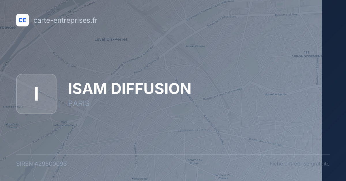 ISAM DIFFUSION — 429500093 — fiche entreprise