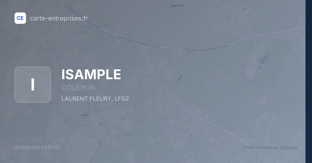 ISAMPLE — 892421033 — fiche entreprise