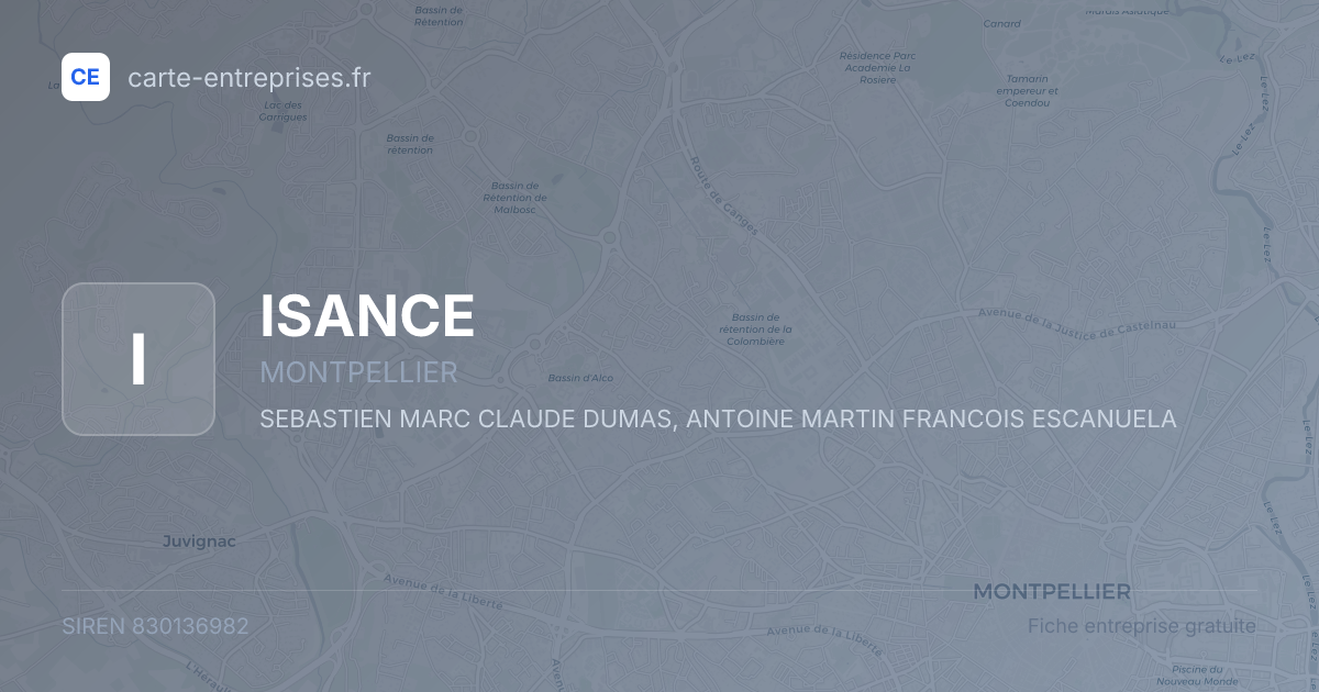ISANCE — 830136982 — fiche entreprise