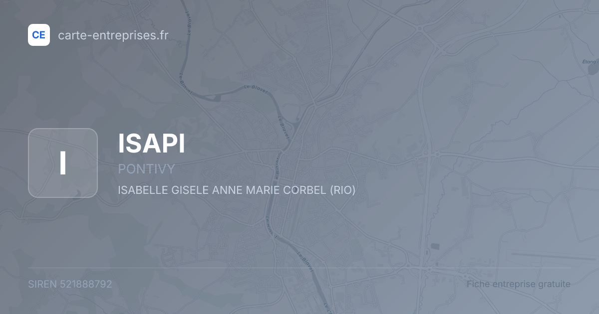 ISAPI — 521888792 — fiche entreprise