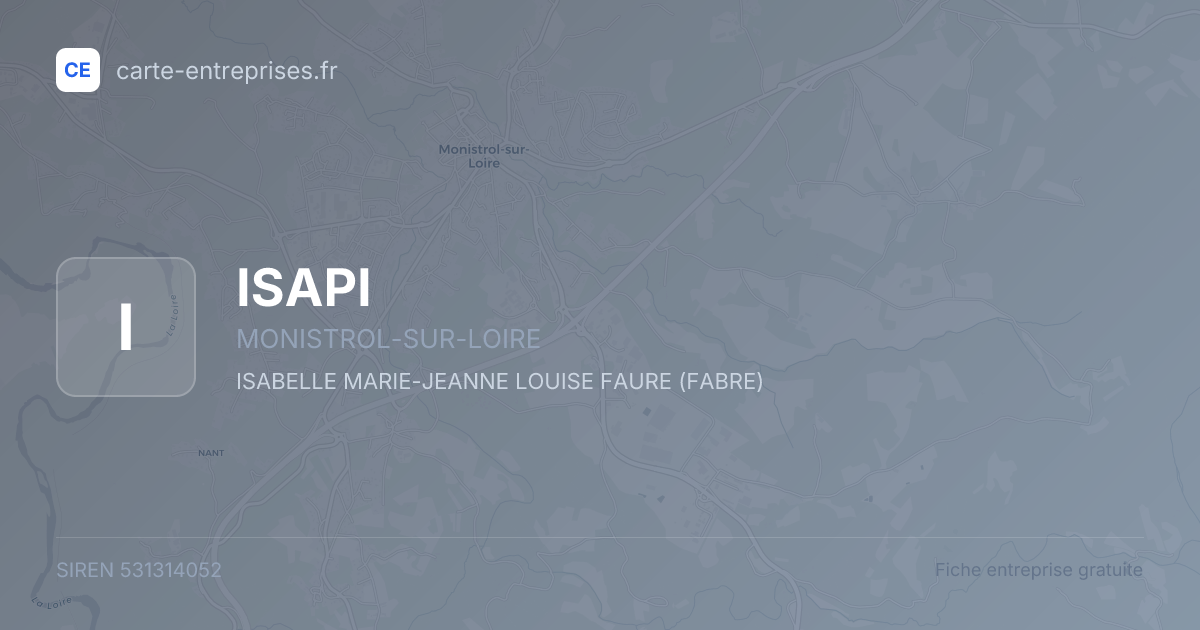 ISAPI — 531314052 — fiche entreprise