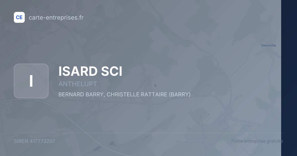 ISARD SCI — 417773207 — fiche entreprise