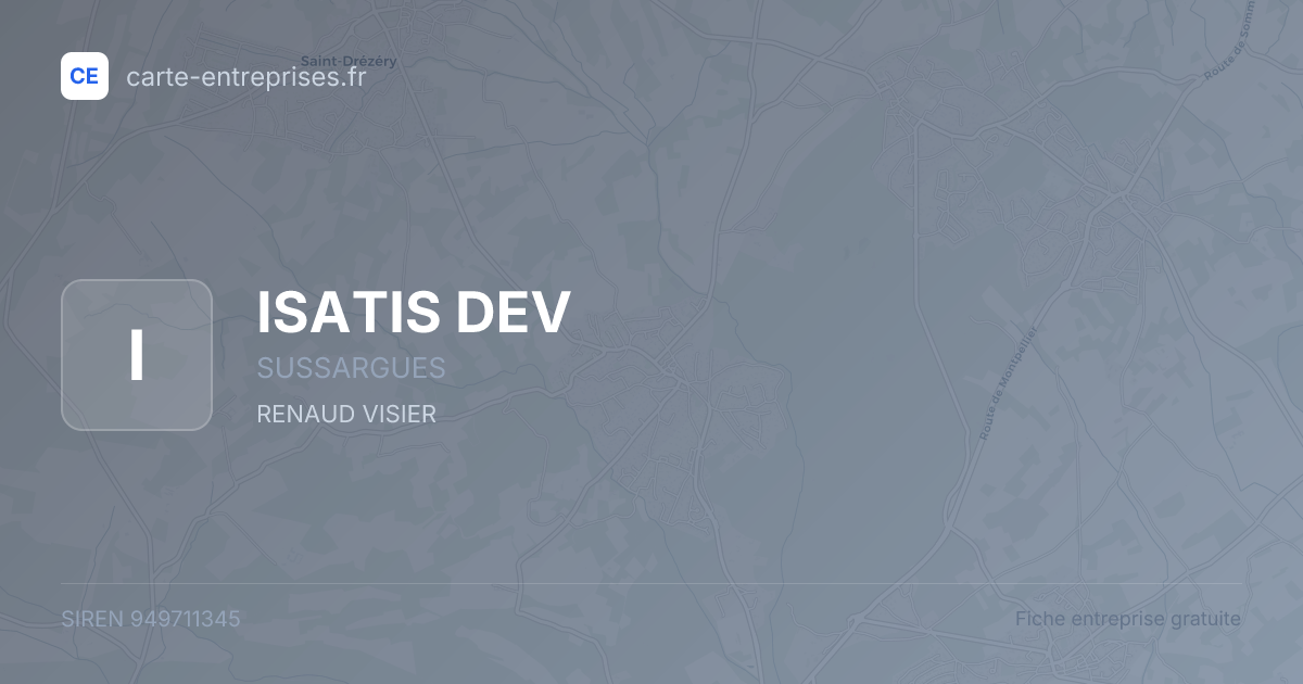 ISATIS DEV — 949711345 — fiche entreprise