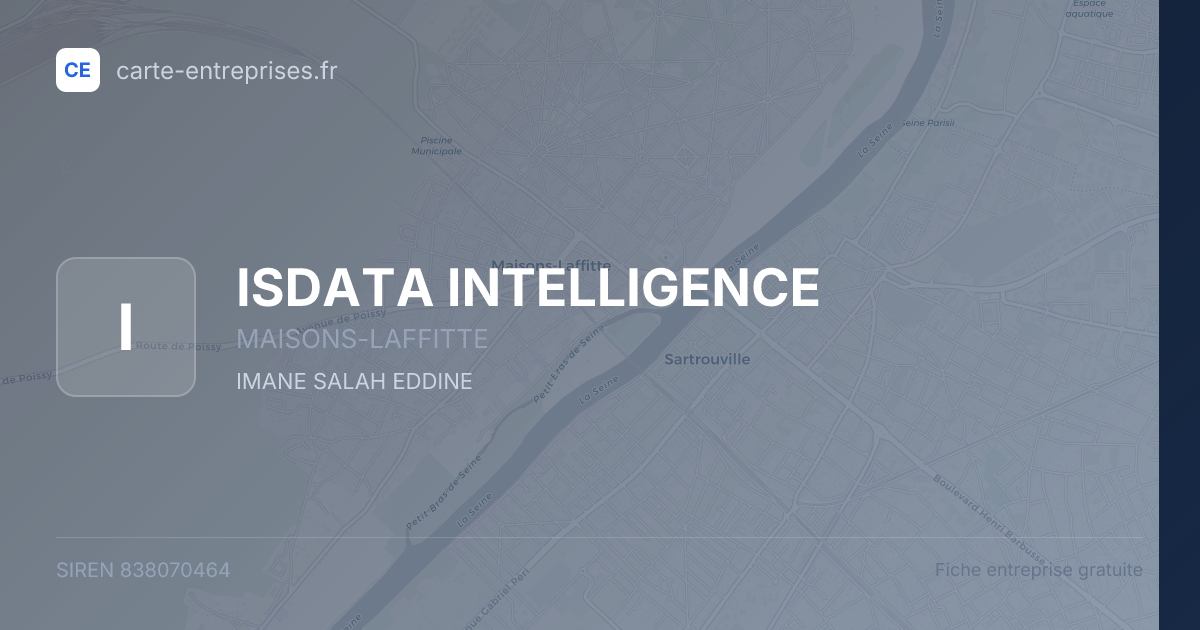 ISDATA INTELLIGENCE — 838070464 — fiche entreprise