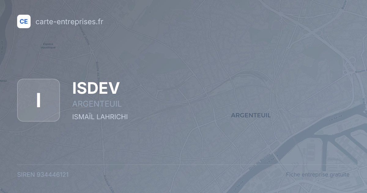 ISDEV — 934446121 — fiche entreprise