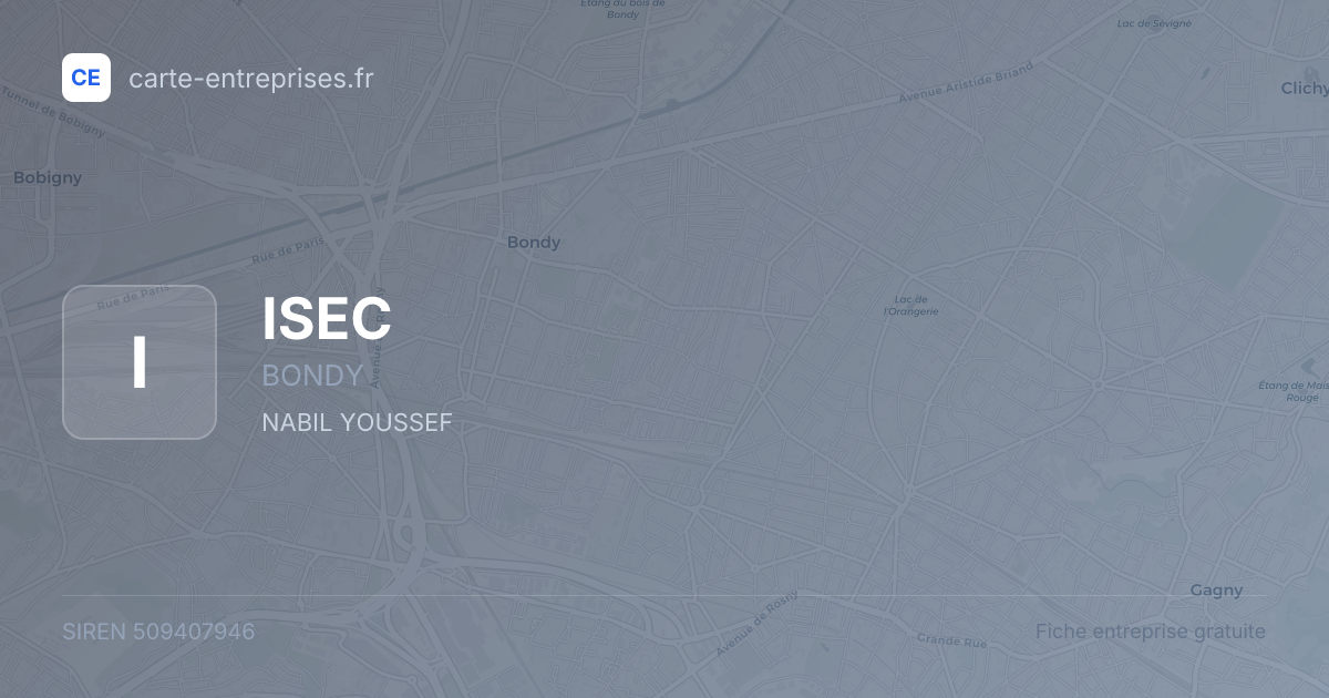 ISEC — 509407946 — fiche entreprise