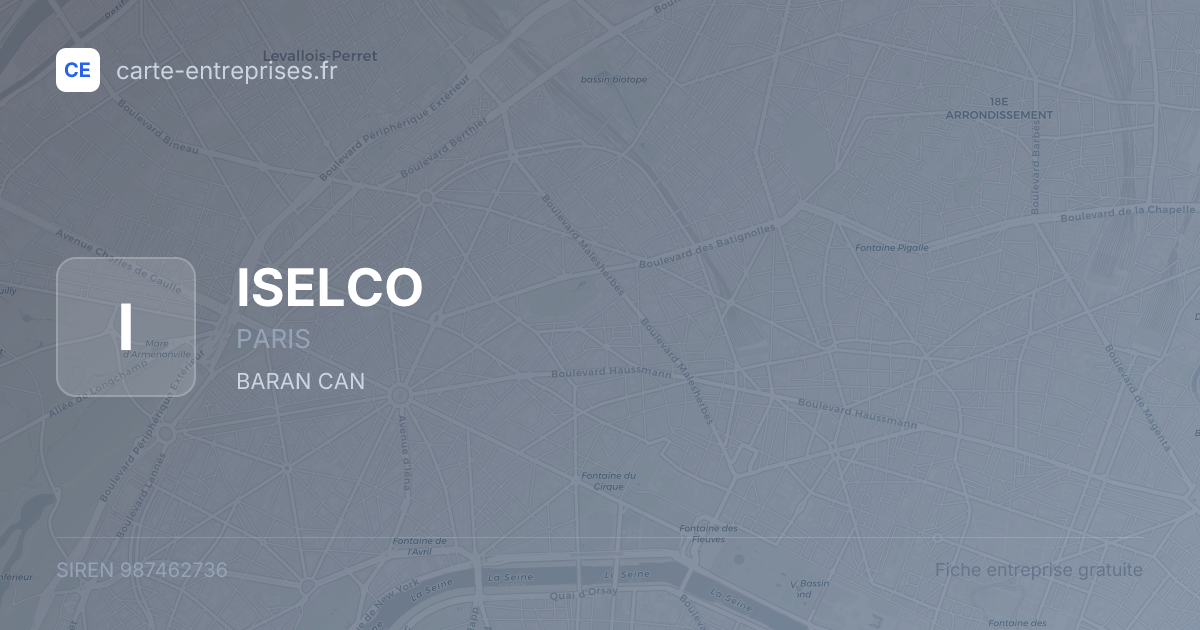 ISELCO — 987462736 — fiche entreprise