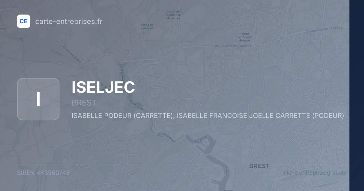 ISELJEC — 443960745 — fiche entreprise