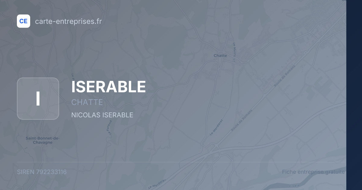 ISERABLE — 792233116 — fiche entreprise
