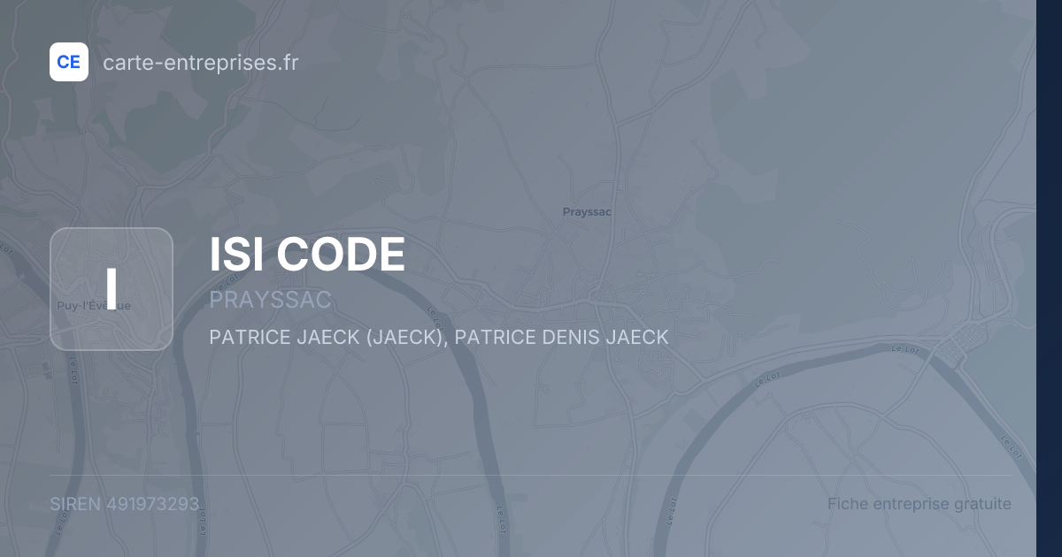 ISI CODE — 491973293 — fiche entreprise