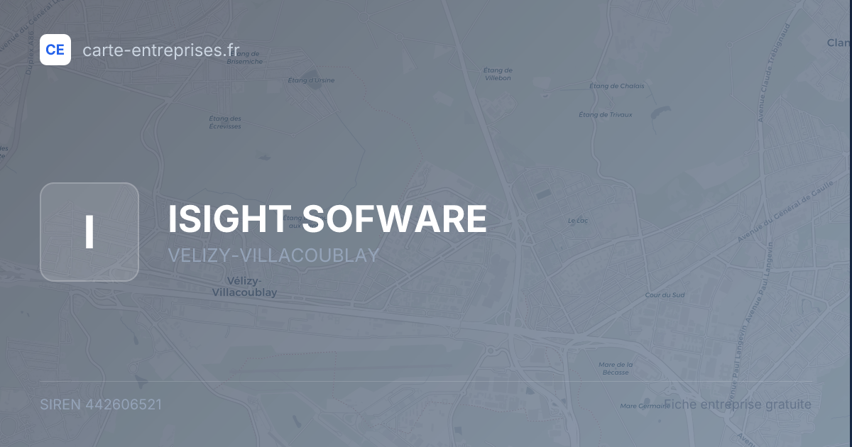 ISIGHT SOFWARE — 442606521 — fiche entreprise