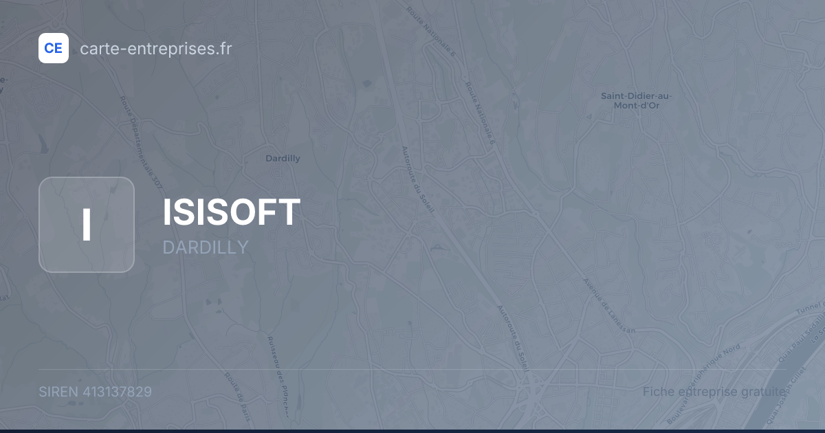 ISISOFT — 413137829 — fiche entreprise