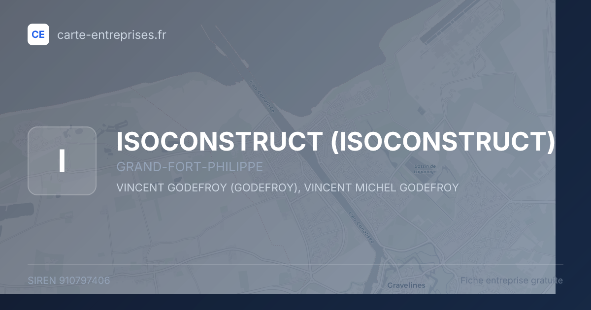 ISOCONSTRUCT — 910797406 — fiche entreprise