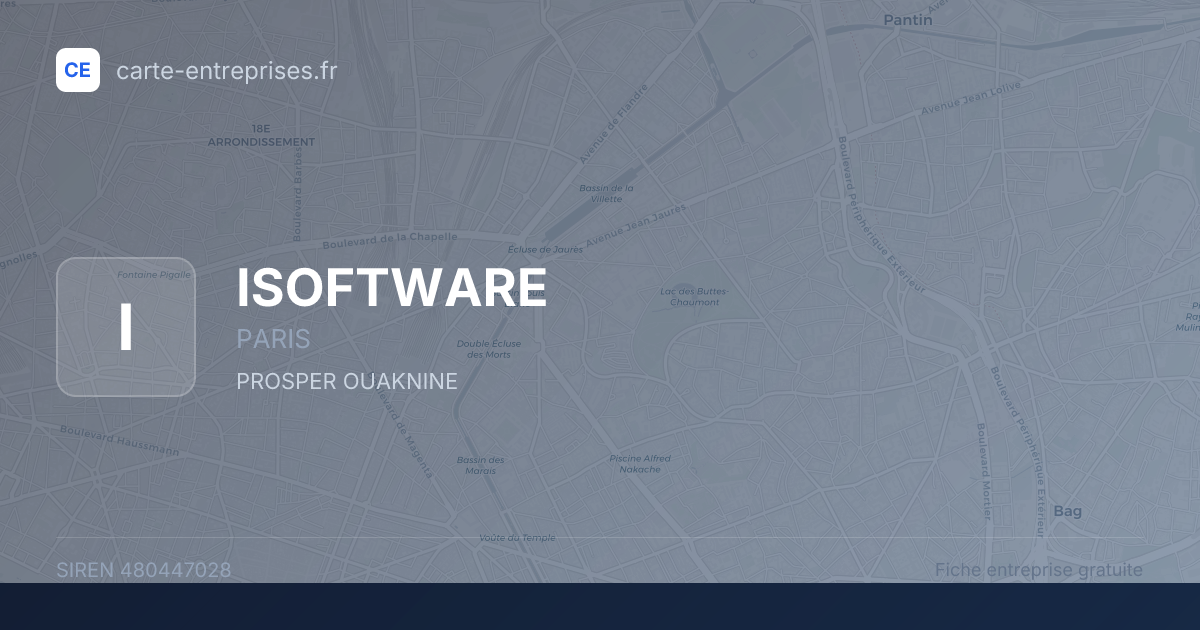ISOFTWARE — 480447028 — fiche entreprise