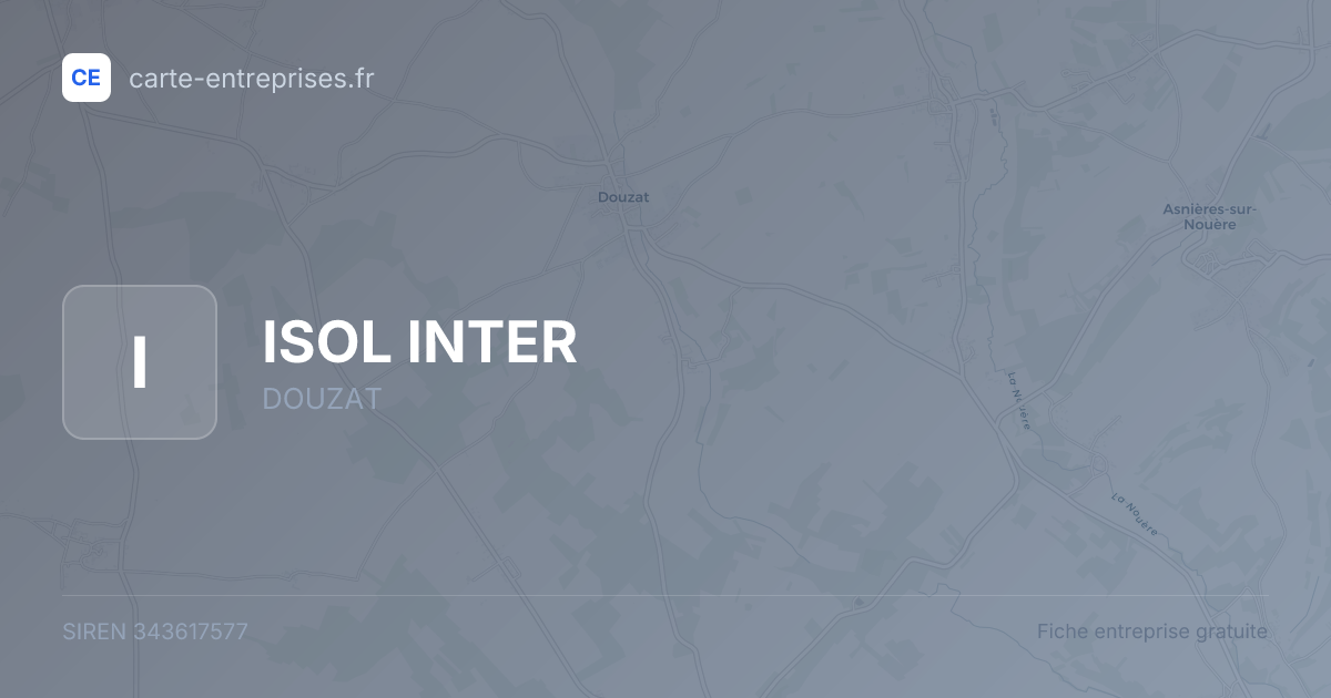 ISOL INTER — 343617577 — fiche entreprise