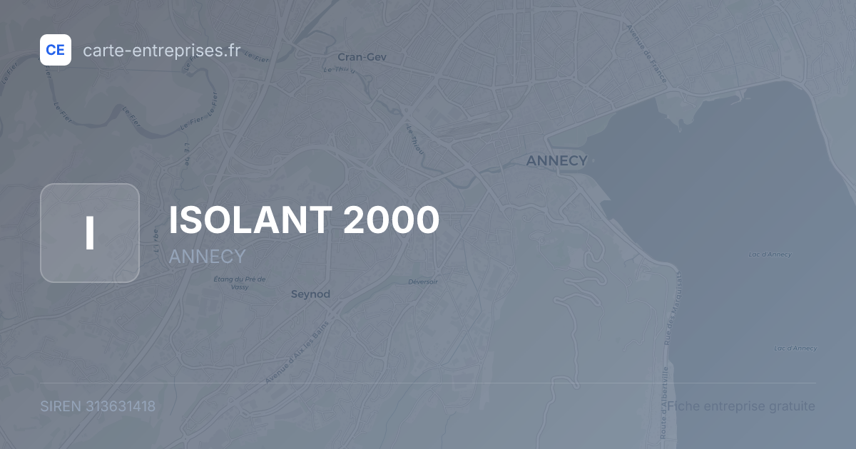 ISOLANT 2000 — 313631418 — fiche entreprise