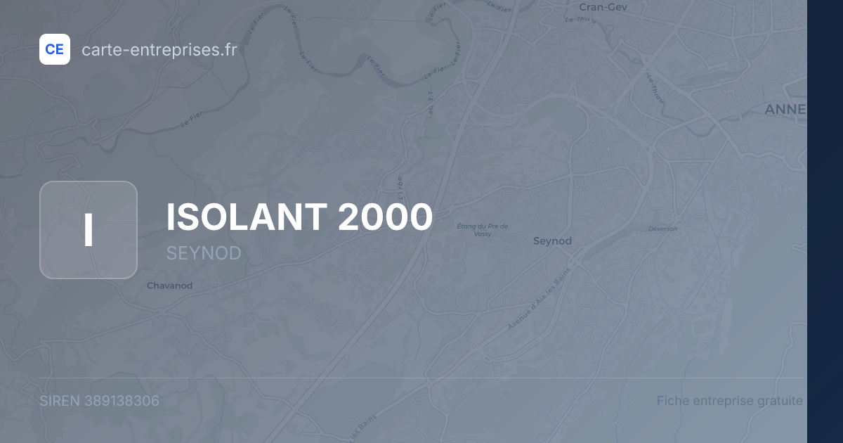 ISOLANT 2000 — 389138306 — fiche entreprise