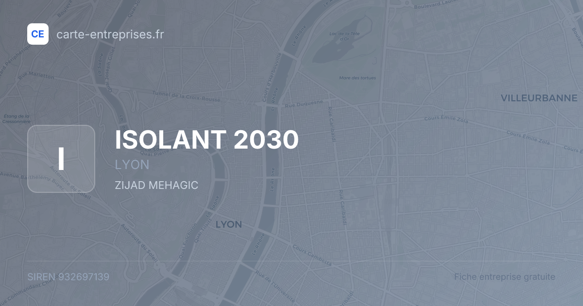 ISOLANT 2030 — 932697139 — fiche entreprise
