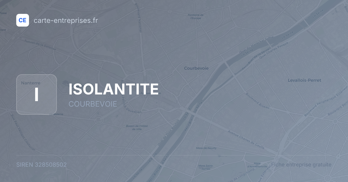 ISOLANTITE — 328508502 — fiche entreprise