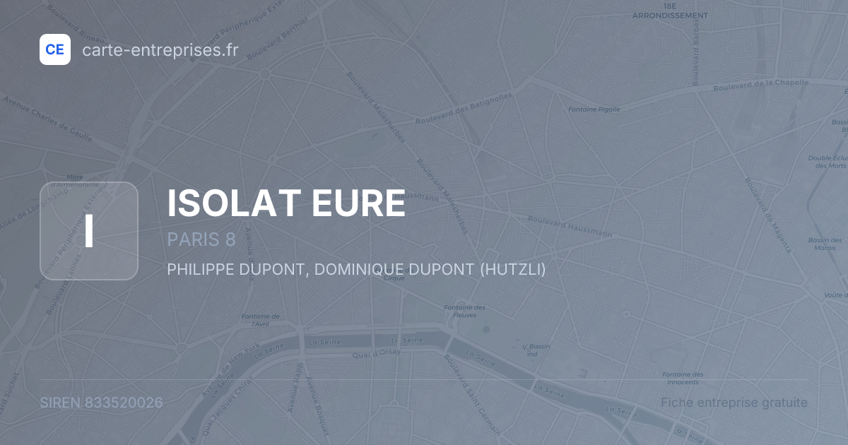 ISOLAT EURE — 833520026 — fiche entreprise