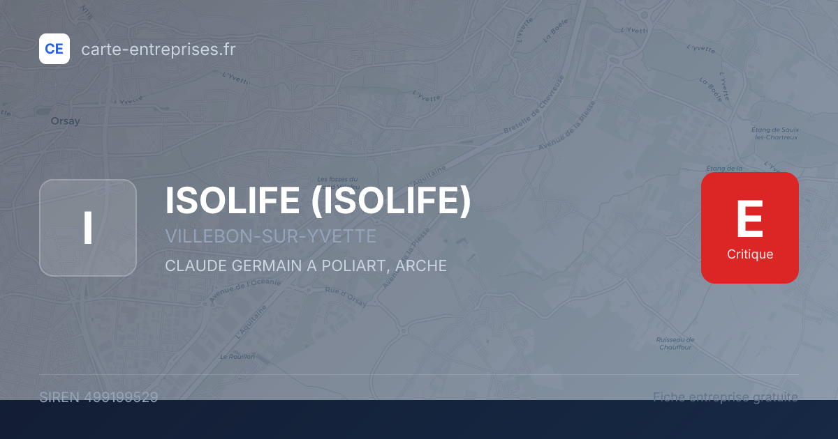 ISOLIFE (ISOLIFE) — 499199529 — fiche entreprise