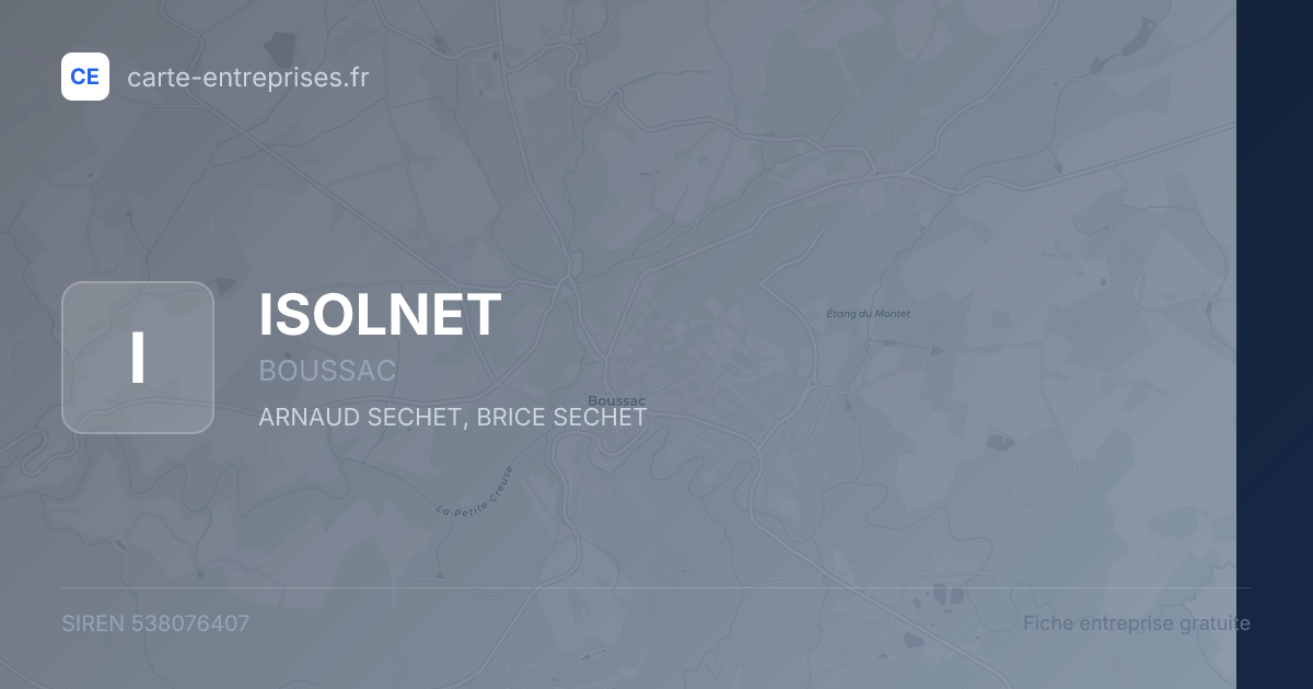 ISOLNET — 538076407 — fiche entreprise
