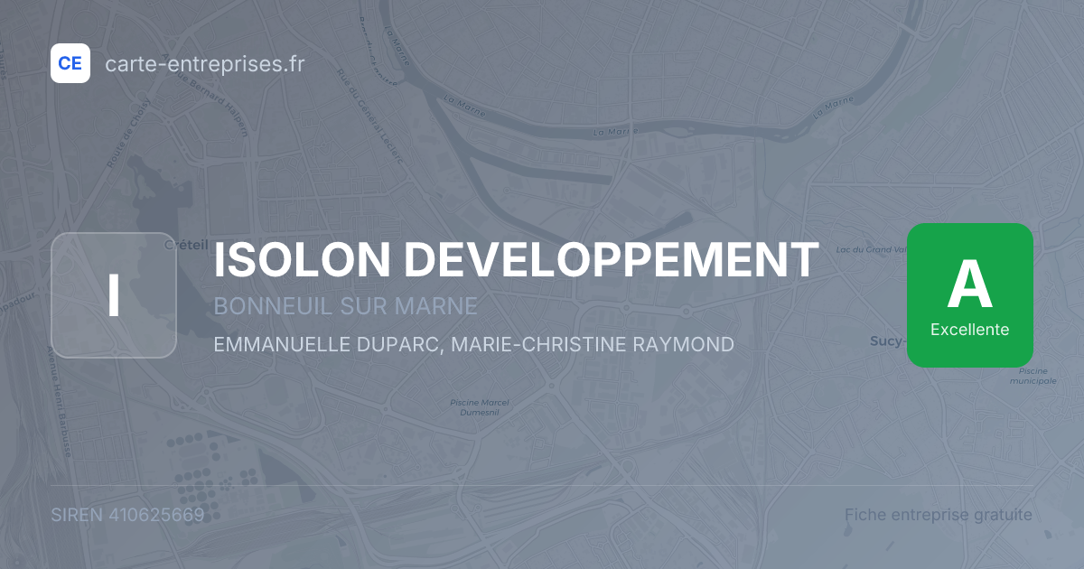 ISOLON DEVELOPPEMENT — 410625669 — fiche entreprise