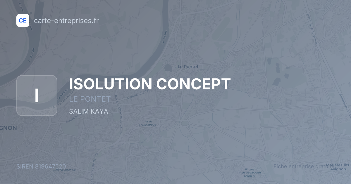 ISOLUTION CONCEPT — 819647520 — fiche entreprise