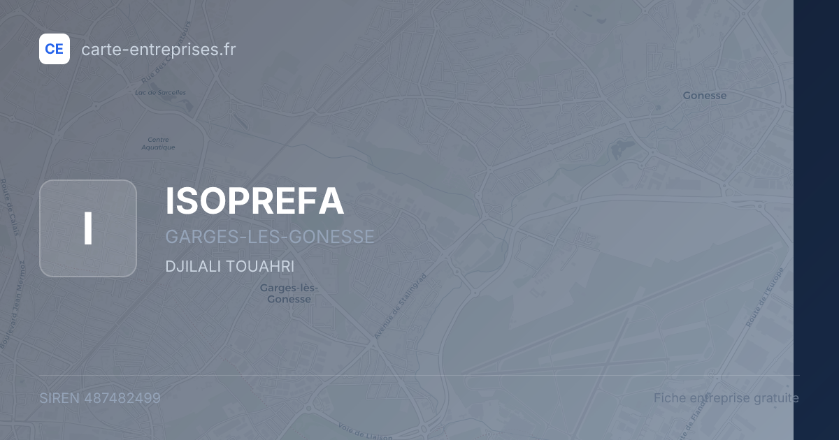 ISOPREFA — 487482499 — fiche entreprise