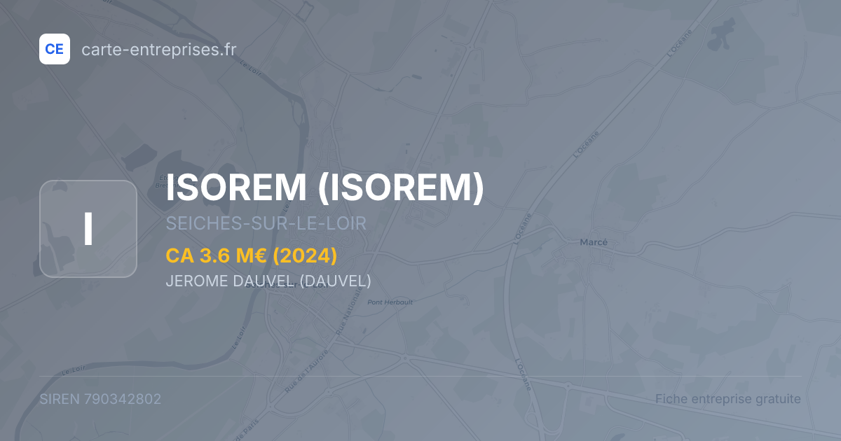 ISOREM — 790342802 — fiche entreprise