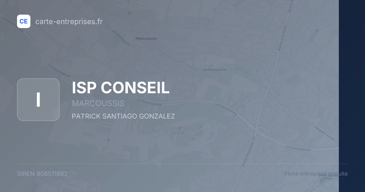 ISP CONSEIL — 908511892 — fiche entreprise