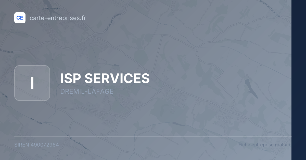 ISP SERVICES — 490072964 — fiche entreprise