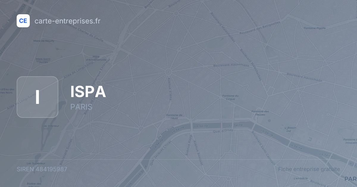 ISPA — 484195987 — fiche entreprise