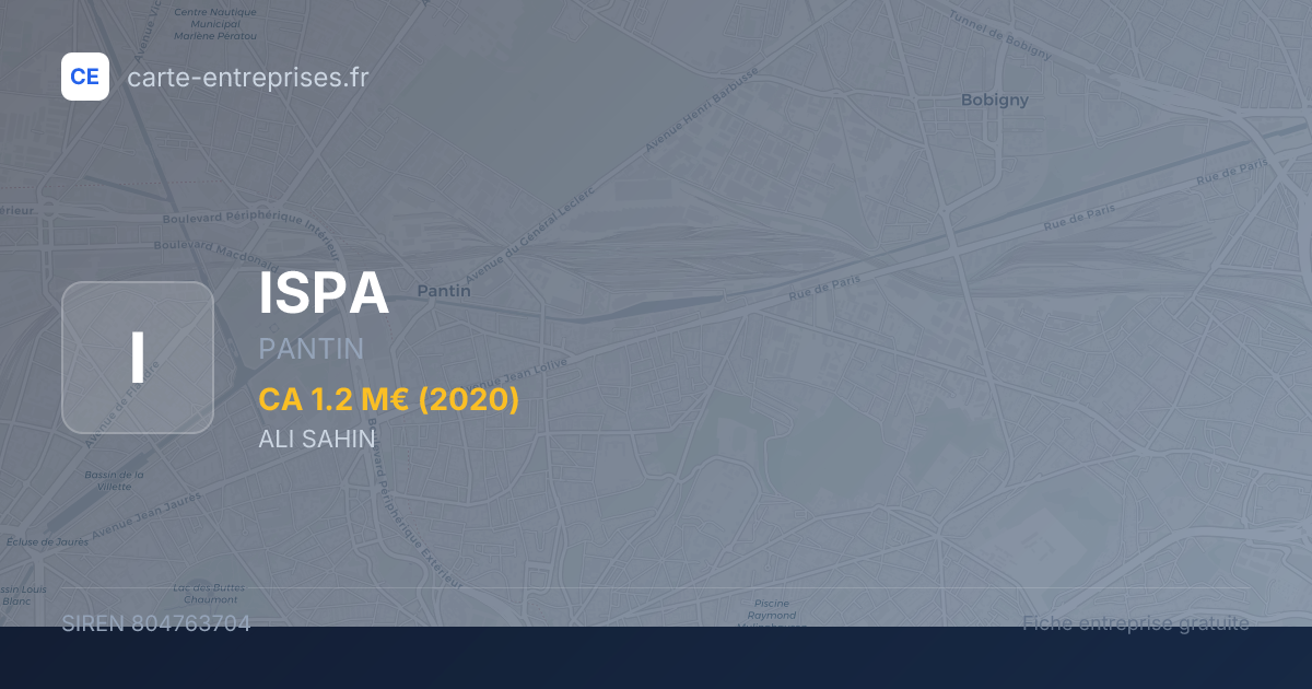 ISPA — 804763704 — fiche entreprise