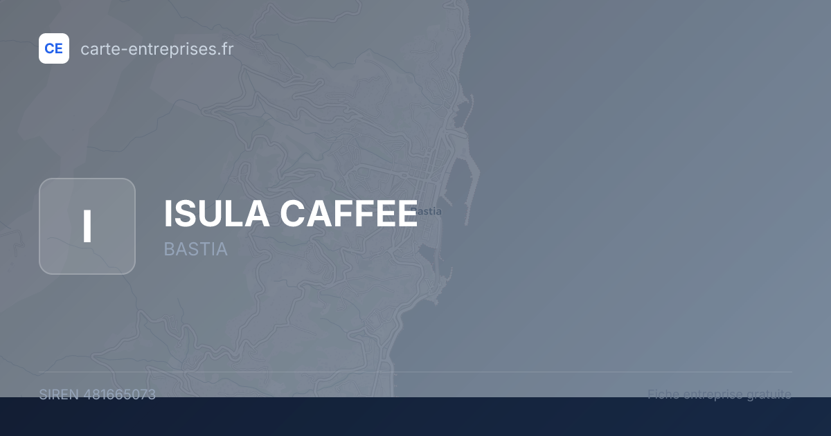 ISULA CAFFEE — 481665073 — fiche entreprise