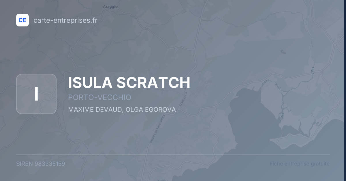 ISULA SCRATCH — 983335159 — fiche entreprise
