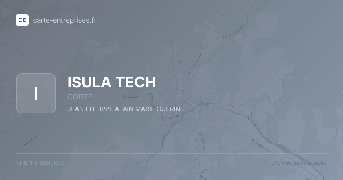 ISULA TECH — 518522073 — fiche entreprise
