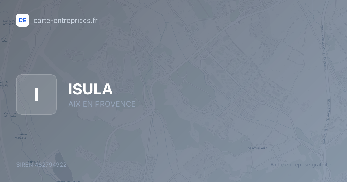 ISULA — 482794922 — fiche entreprise