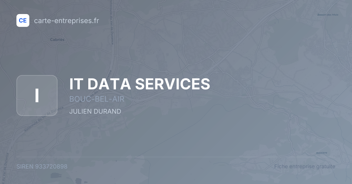 IT DATA SERVICES — 933720898 — fiche entreprise