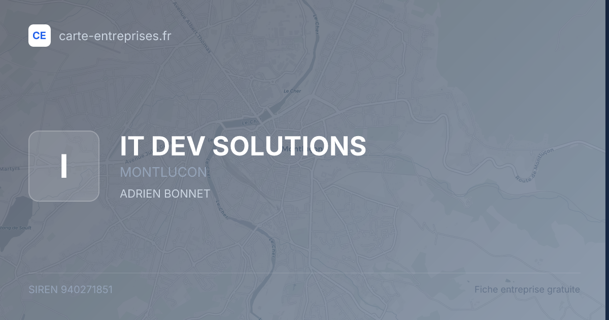 IT DEV SOLUTIONS — 940271851 — fiche entreprise