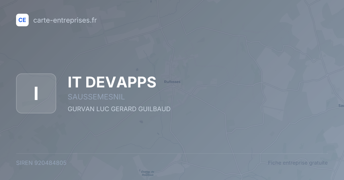 IT DEVAPPS — 920484805 — fiche entreprise
