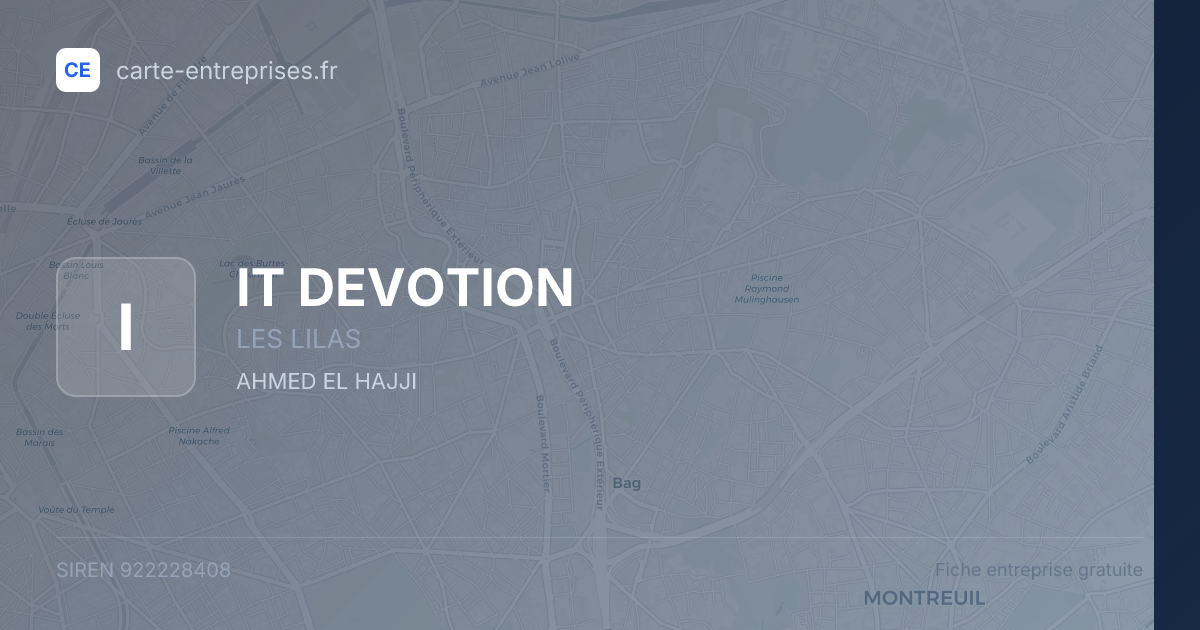 IT DEVOTION — 922228408 — fiche entreprise