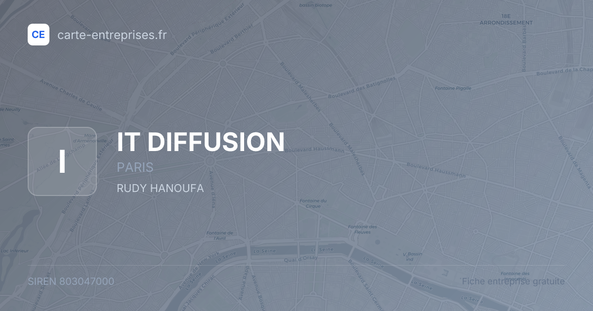 IT DIFFUSION — 803047000 — fiche entreprise