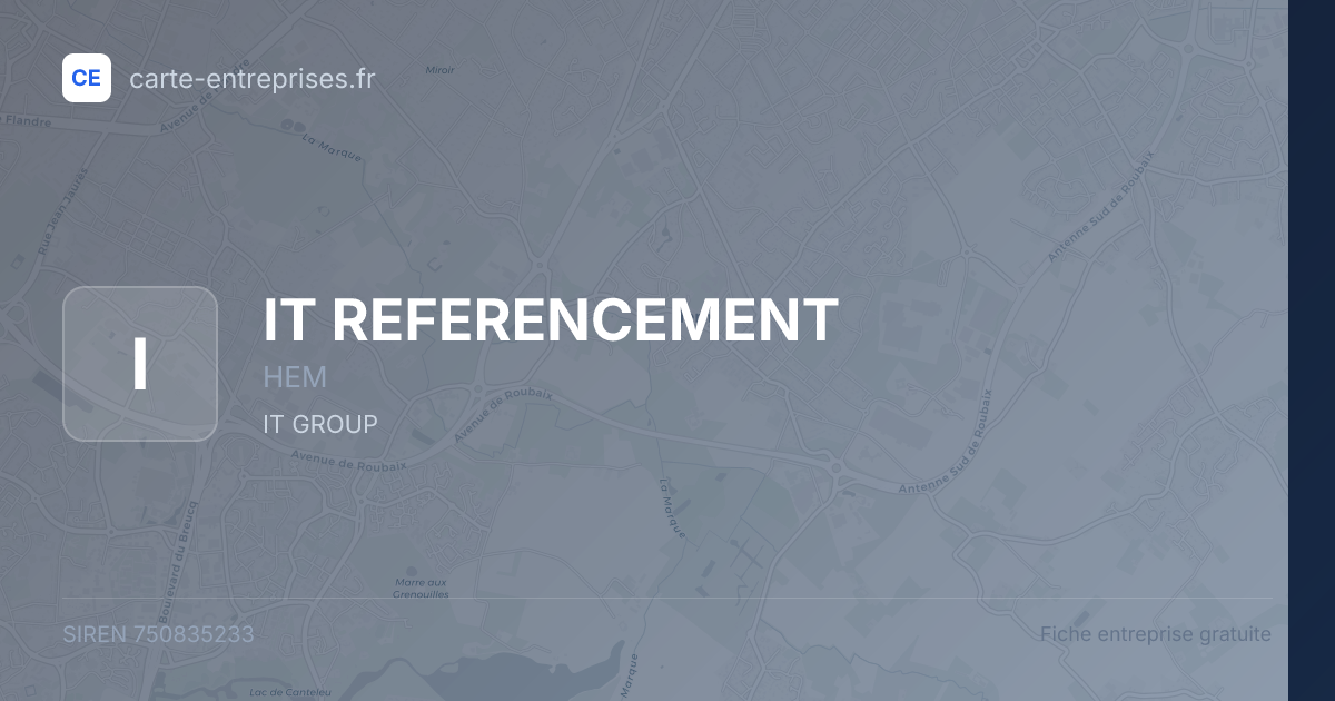 IT REFERENCEMENT — 750835233 — fiche entreprise