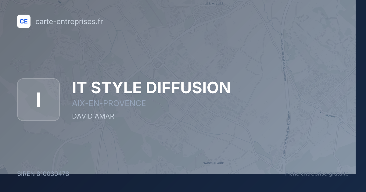 IT STYLE DIFFUSION — 810030478 — fiche entreprise