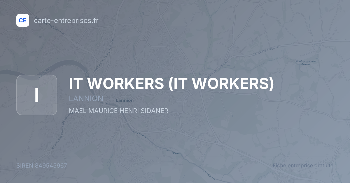 IT WORKERS (IT WORKERS) — 849545967 — fiche entreprise