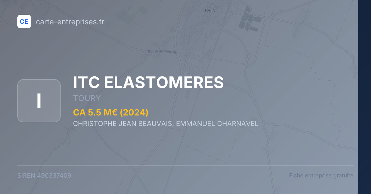 ITC ELASTOMERES — 490337409 — fiche entreprise