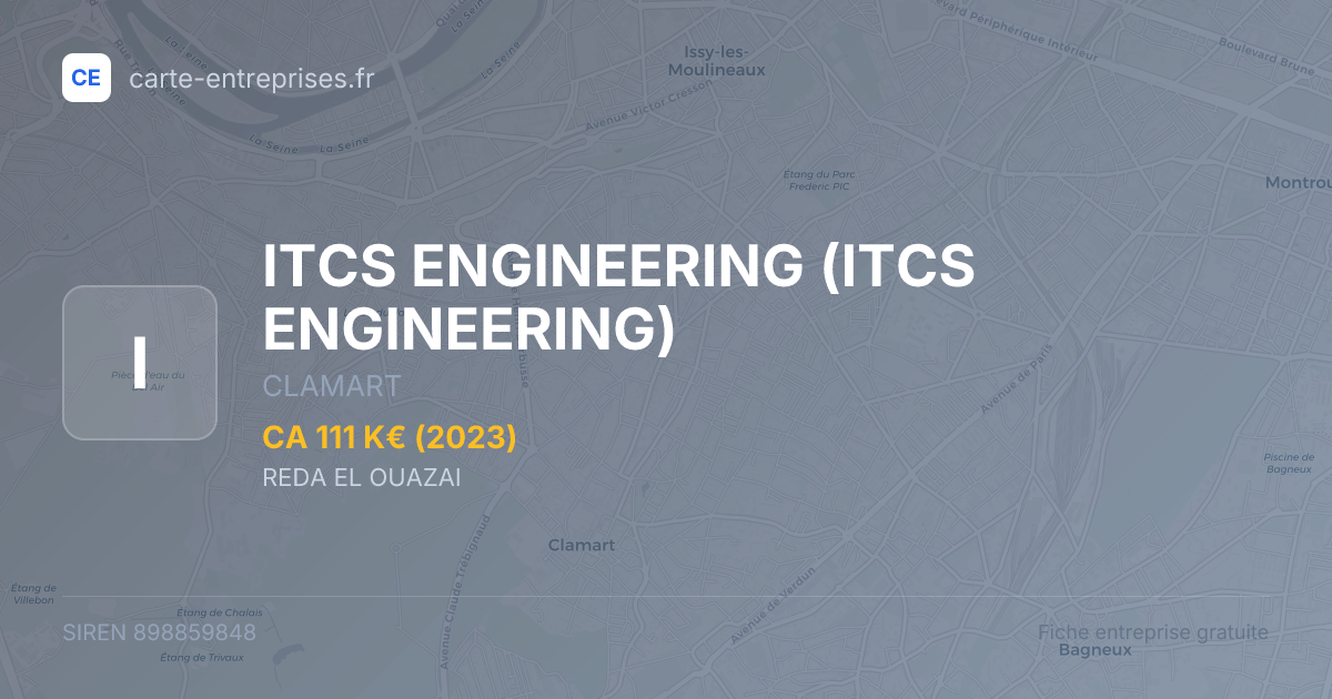 ITCS ENGINEERING — 898859848 — fiche entreprise