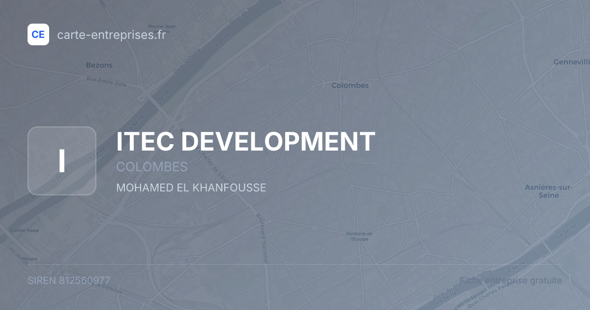 ITEC DEVELOPMENT — 812560977 — fiche entreprise